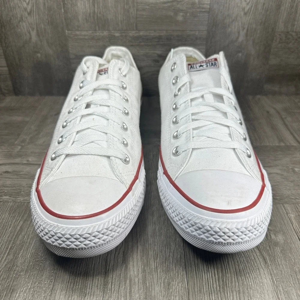 Converse Chuck Taylor All Star Mens 11.5 White Canvas Low Top Sneakers NEW - Picture 4 of 8